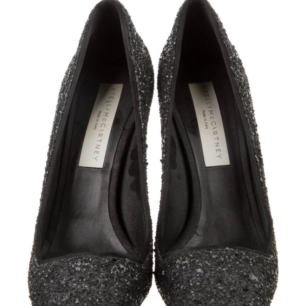 Stella McCartney Women's Black Glitter Pumps